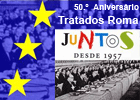 50 anos a construir a Europa: exposio comemorativa do 50 aniversrio da assinatura dos Tratados de Roma 